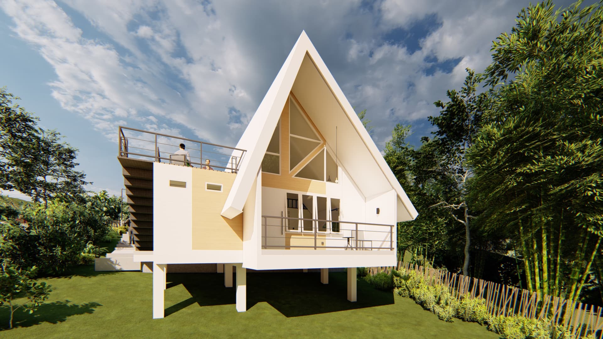 Weisses Gartenhaus - 1