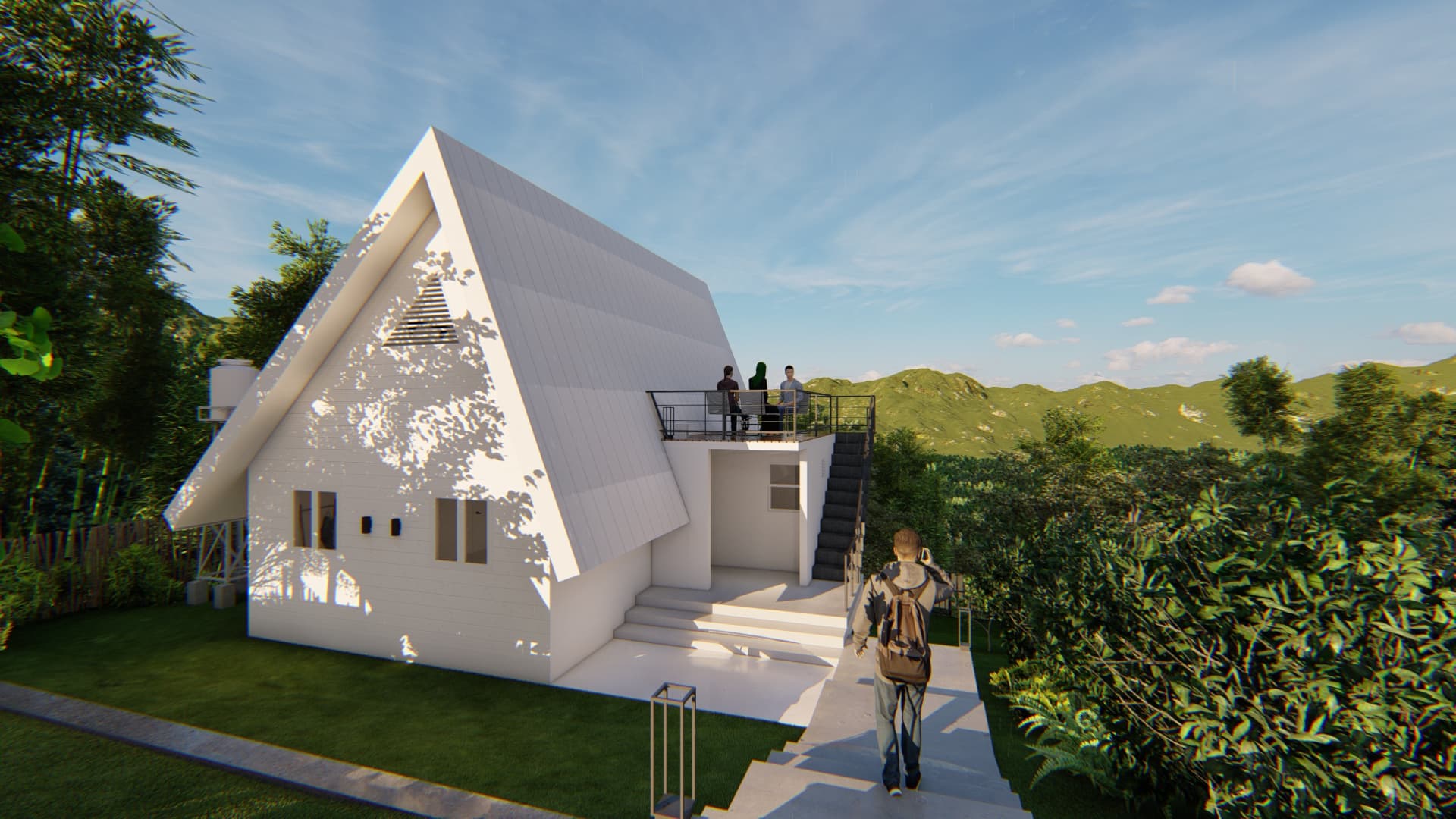 Weisses Gartenhaus - 2